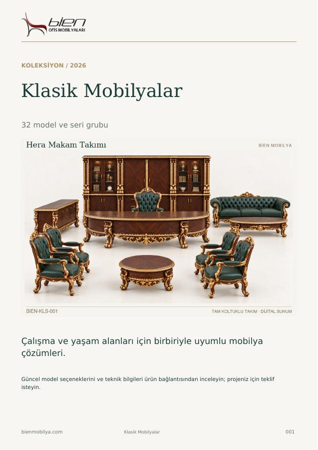 Klasik Mobilyalar katalog kapağı