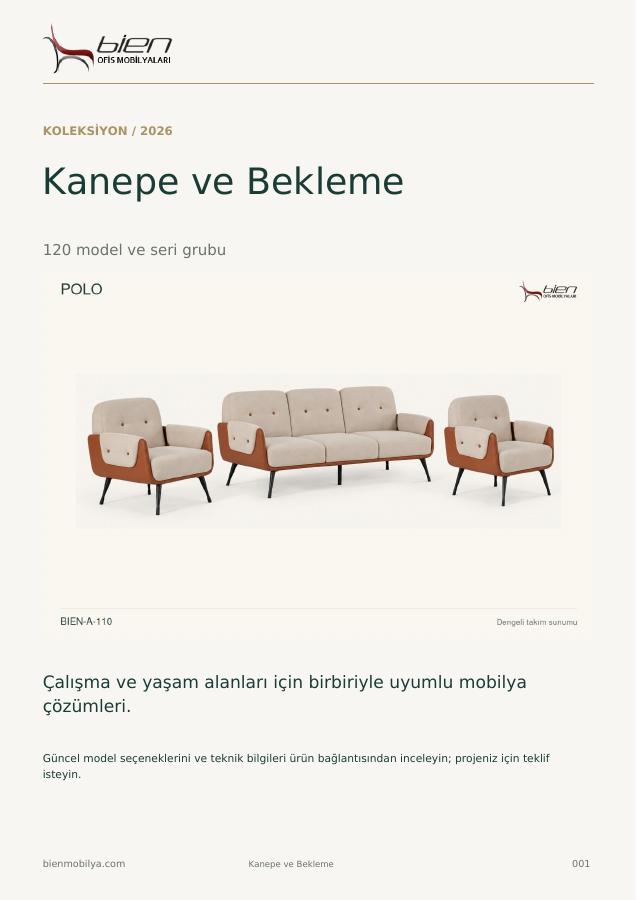 Kanepe ve Bekleme katalog kapağı